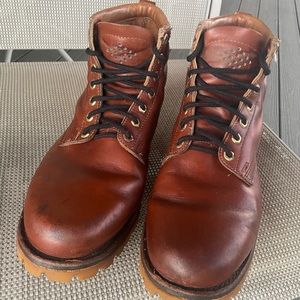 Herman Survivor 100% Leather Lace Up Brown Combat/Work Boots  Men Sz 11 M
